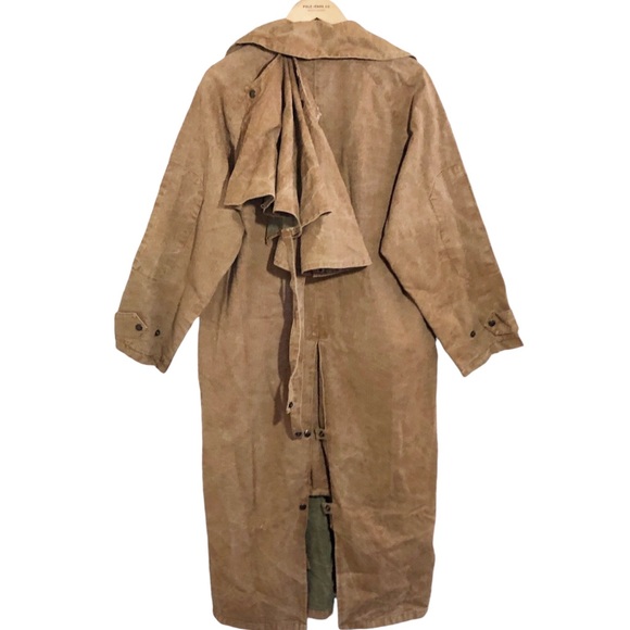 VTG The Australian Outback Collection Oilskin Drover Duster Jacket Mens Unisex S - Picture 8 of 16